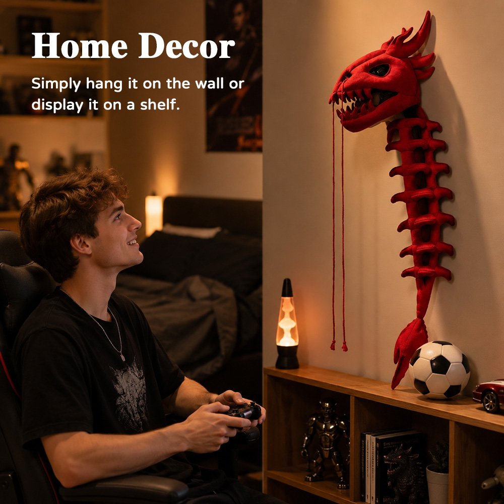 Cosplay Prop Pattern - Dinosaurier-Skelett-Plüsch-Kopfbedeckung Cosplay-Kostüm-Requisite mit Langem Schwanz für