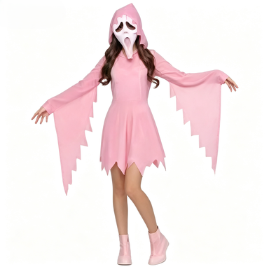 Cosplay Floating Prop - Mädchen Glitzernde Rosa Geistergesichtsmaske Halloween Cosplay