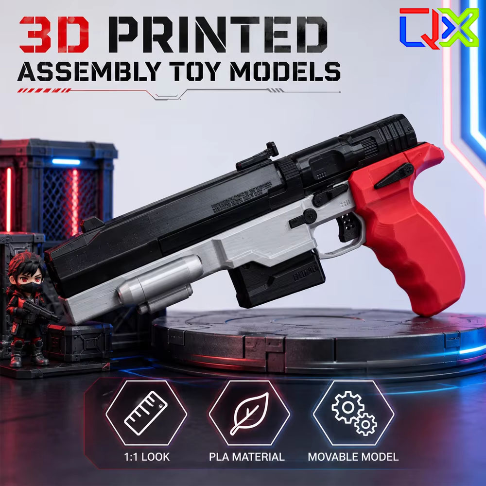Cosplay Prop Building - QX 3D-gedrucktes Montagemodell-Set, DIY-Bausatz, Cyberpunk-Sammlerfigur, Cosplay-Requisite,