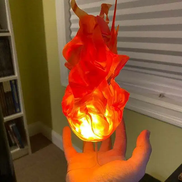 Cosplay Fireball Prop - Neue LED-Schwimmflammenkugel, Halloween-Requisite, leuchtender Feuereffekt, magische