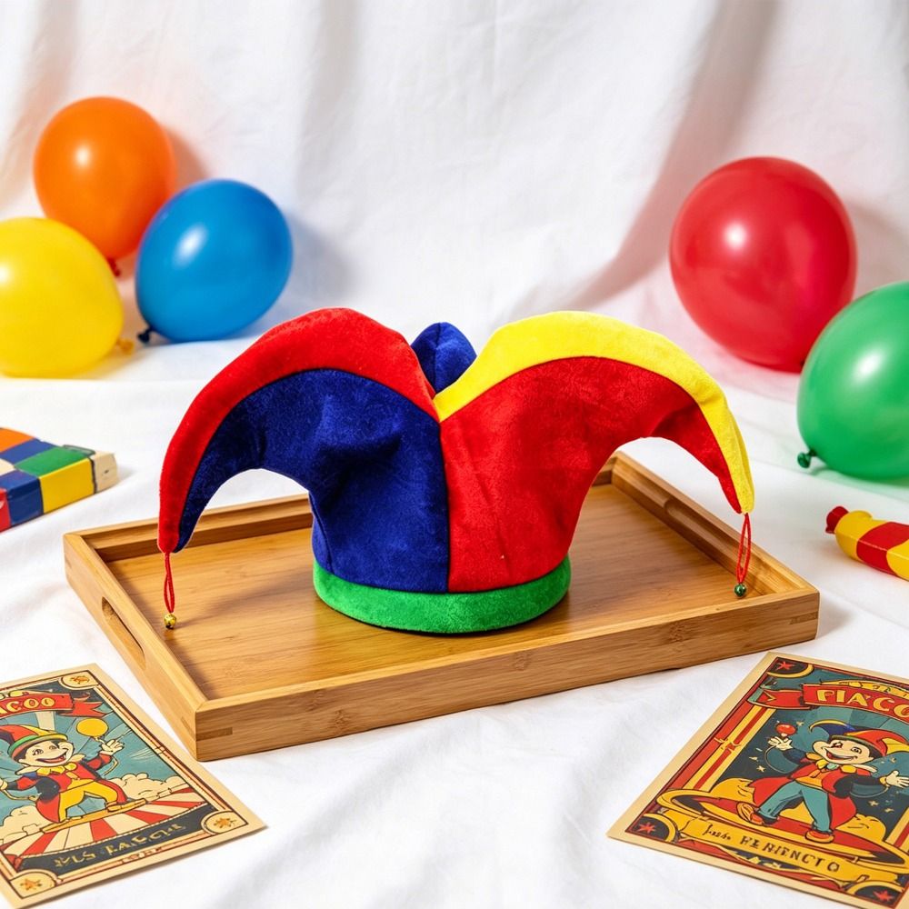 Mehrfarbiger Clownhut mit lust – Cosplay Prop Pattern Bewertung und Preis
