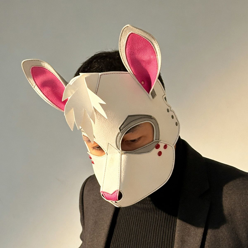 Punk Hasenmaske Weißes Hasenmu – Cosplay Prop Pattern Bewertung und Preis