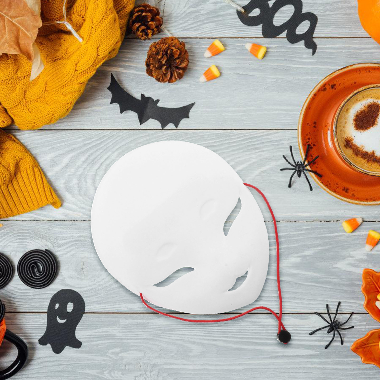 3 Stück leere weiße Halloween- – Cosplay Prop Painting Bewertung und Preis